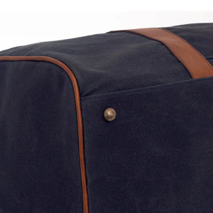 Campaign Waxed Canvas Large Field Duffle Bag by Mission Mercantile Leather Goods, handmade leather goods detail photo 18