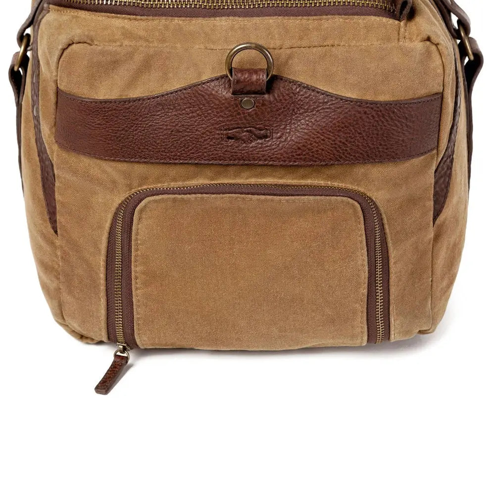 Campaign Waxed Canvas Medium Duffle Bag Mission Mercantile Leather Goods