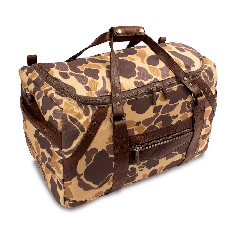 Campaign Waxed Canvas Medium Duffle Bag Mission Mercantile Leather Goods