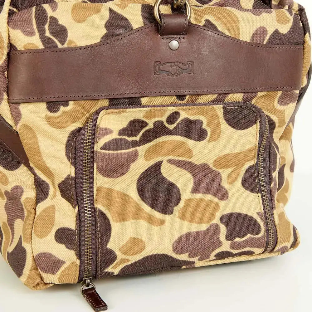 Campaign Waxed Canvas Medium Duffle Bag Mission Mercantile Leather Goods