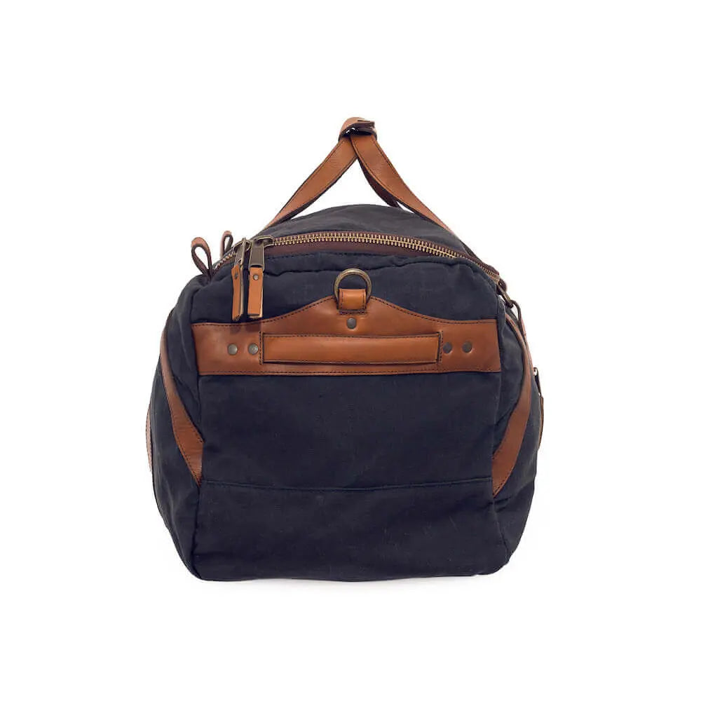 Campaign Waxed Canvas Medium Duffle Bag Mission Mercantile Leather Goods