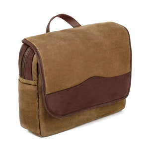Campaign Waxed Canvas Messenger Bag by Mission Mercantile Leather Goods, handmade leather goods main product photo