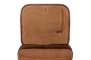 Campaign Waxed Canvas Messenger Bag by Mission Mercantile Leather Goods, handmade leather goods detail photo 6