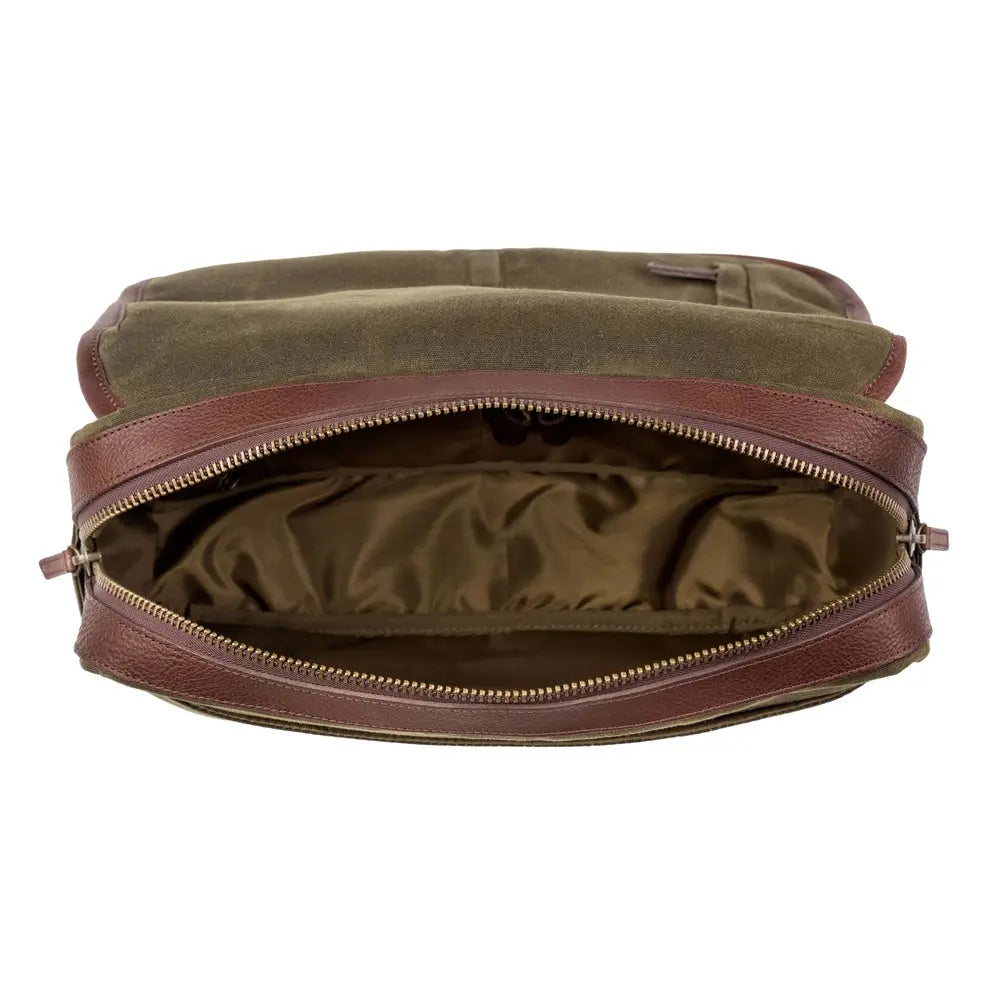 Campaign Waxed Canvas Messenger Bag by Mission Mercantile Leather Goods, handmade leather goods detail photo 10