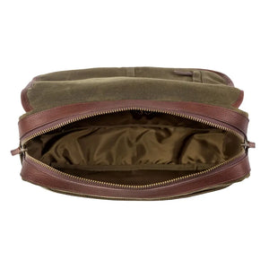Campaign Waxed Canvas Messenger Bag by Mission Mercantile Leather Goods, handmade leather goods detail photo 10