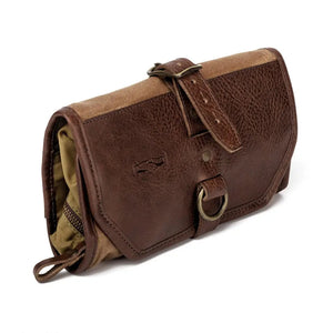 Campaign Waxed Canvas Roll-Up Toiletry Shave Kit by Mission Mercantile Leather Goods, natural skincare detail photo 4