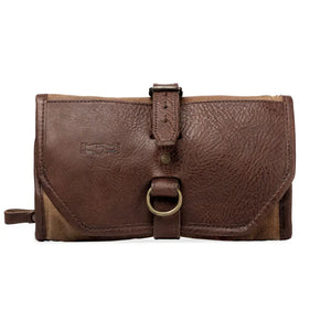 Campaign Waxed Canvas Roll-Up Toiletry Shave Kit by Mission Mercantile Leather Goods, natural skincare detail photo 6