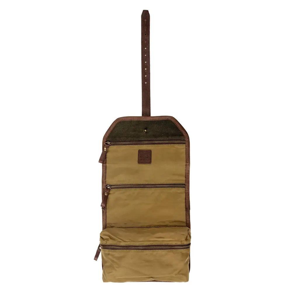 Campaign Waxed Canvas Roll-Up Toiletry Shave Kit by Mission Mercantile Leather Goods, natural skincare detail photo 18