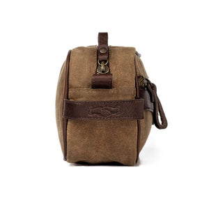 Campaign Waxed Canvas Toiletry Shave Kit by Mission Mercantile Leather Goods, natural skincare detail photo 7