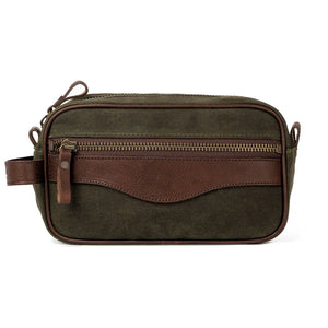 Campaign Waxed Canvas Toiletry Shave Kit by Mission Mercantile Leather Goods, natural skincare detail photo 10