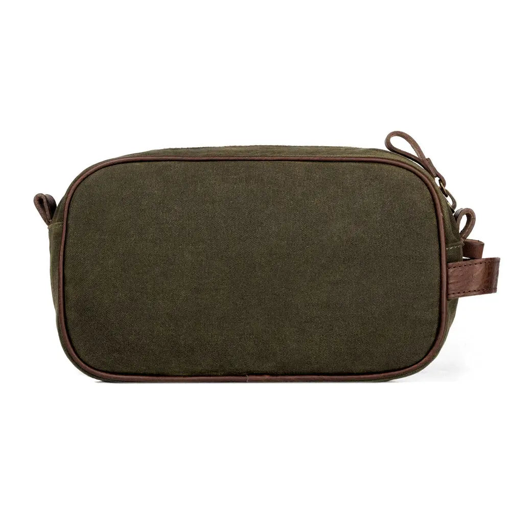 Campaign Waxed Canvas Toiletry Shave Kit by Mission Mercantile Leather Goods, natural skincare detail photo 12