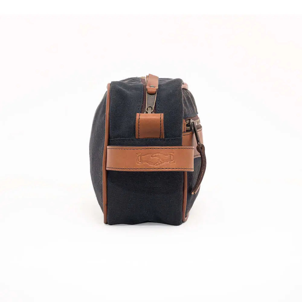 Campaign Waxed Canvas Toiletry Shave Kit by Mission Mercantile Leather Goods, natural skincare detail photo 24