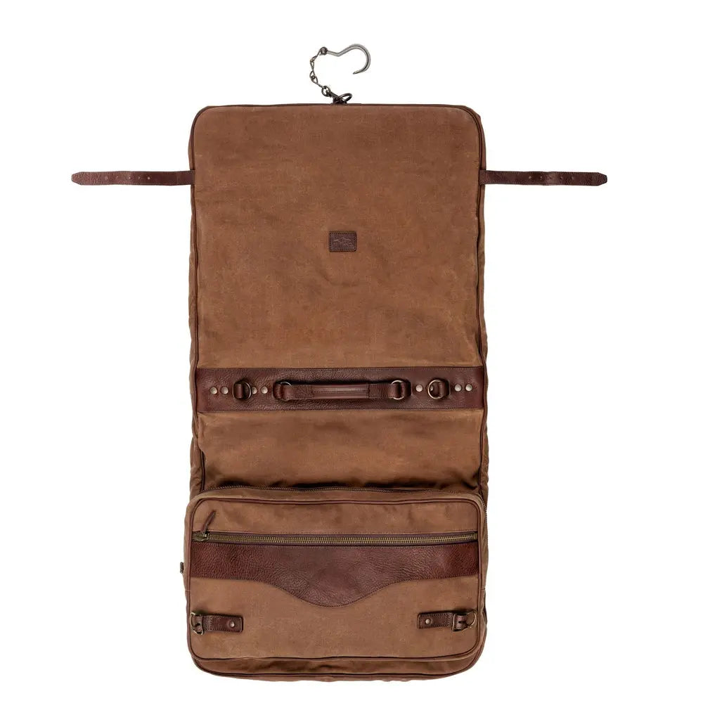 Campaign Waxed Canvas Valet Bag by Mission Mercantile Leather Goods, handmade leather goods detail photo 5