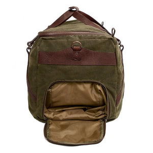 Campaign Waxed Canvas X-Large Duffle Bag by Mission Mercantile Leather Goods, handmade leather goods detail photo 13