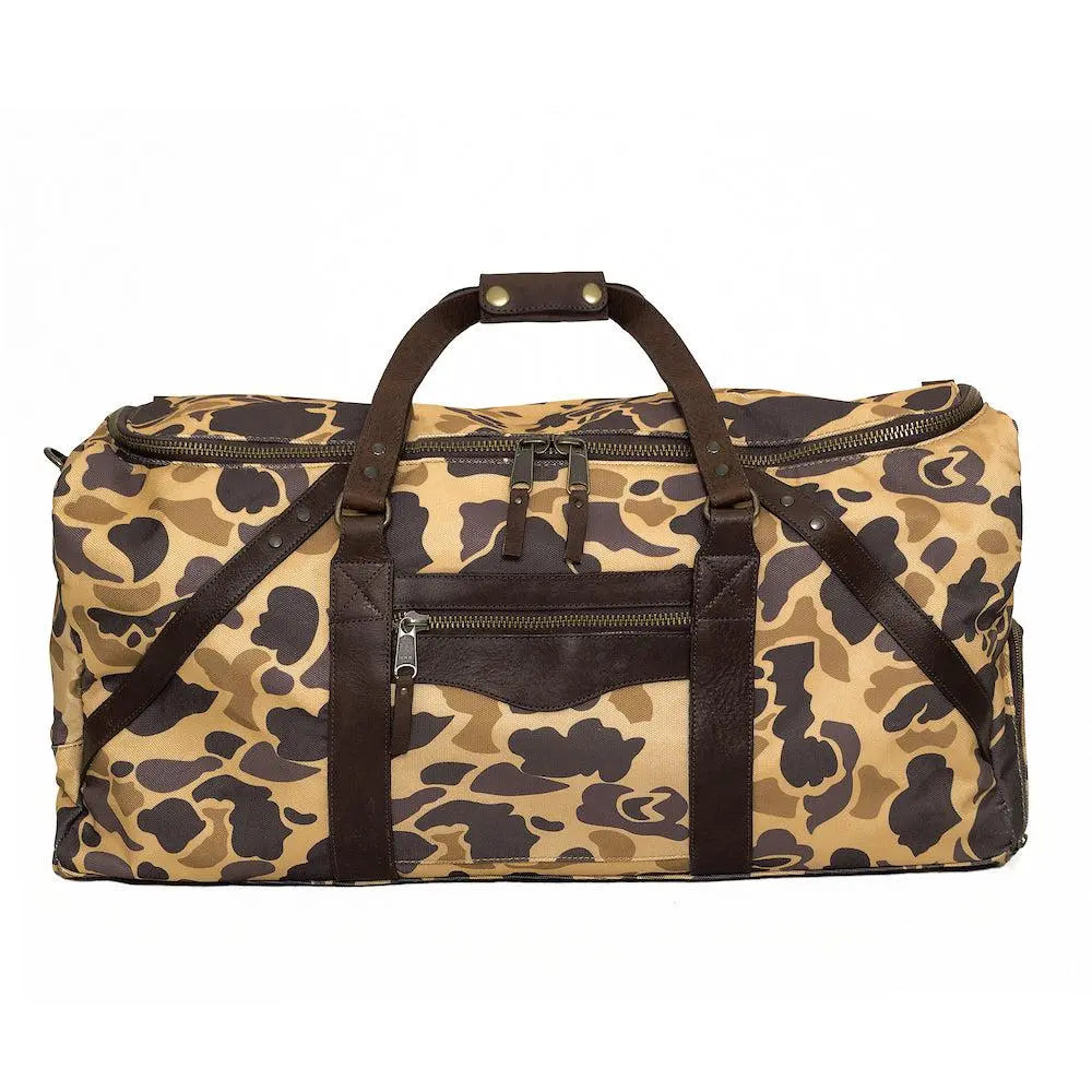 Campaign Waxed Canvas X-Large Duffle Bag by Mission Mercantile Leather Goods, handmade leather goods detail photo 17