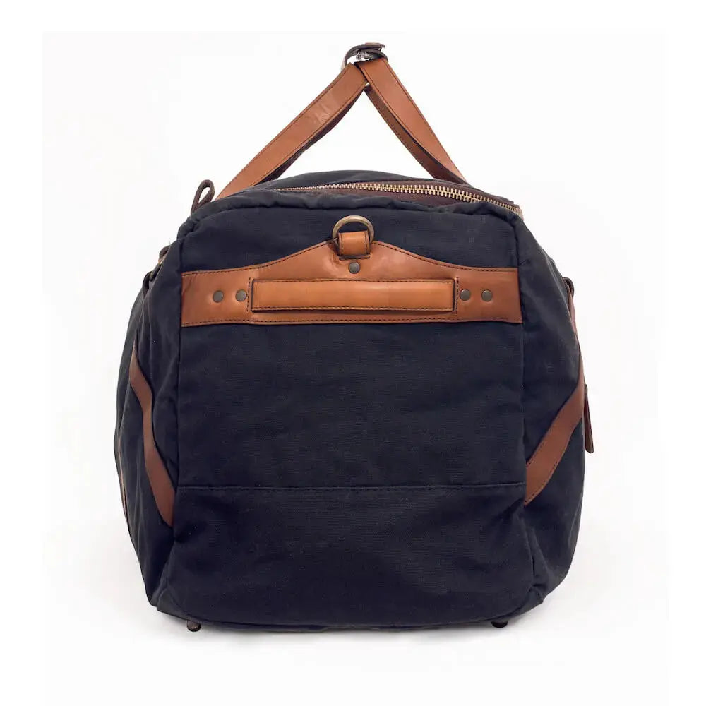 Campaign Waxed Canvas X-Large Duffle Bag by Mission Mercantile Leather Goods, handmade leather goods detail photo 28
