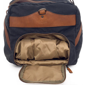 Campaign Waxed Canvas X-Large Duffle Bag by Mission Mercantile Leather Goods, handmade leather goods detail photo 30
