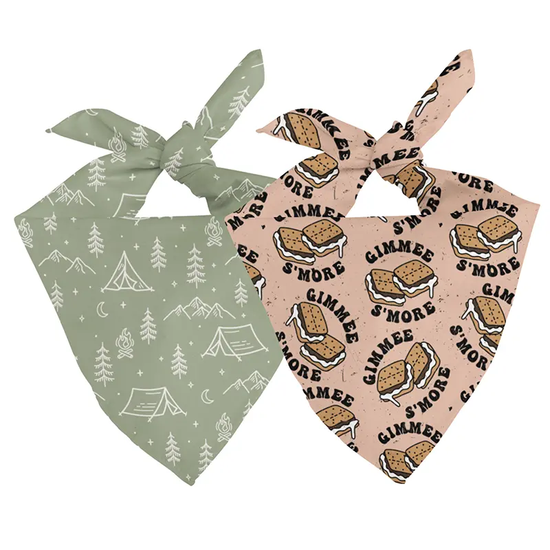 Camping & Smores Dog Bandana Dog Bandana Co.