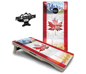Canadian Mountain Scene Cornhole Boards - Pro Solution Elite Series by Cornhole Solutions, custom cornhole board detail photo 2