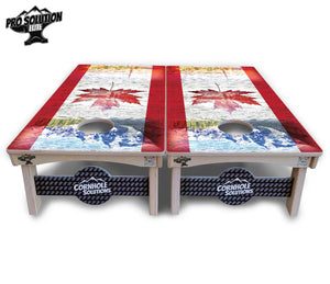 Canadian Mountain Scene Cornhole Boards - Pro Solution Elite Series by Cornhole Solutions, custom cornhole board detail photo 3