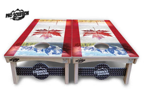 Canadian Mountain Scene Cornhole Boards - Pro Solution Lite Series by Cornhole Solutions, custom cornhole board detail photo 3