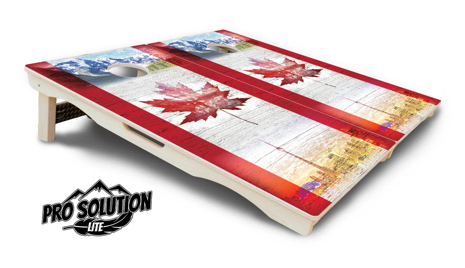 Canadian Mountain Scene Cornhole Boards - Pro Solution Lite Series by Cornhole Solutions, custom cornhole board detail photo 5