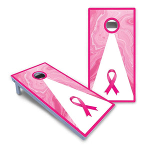 Cancer Awareness Cornhole Boards - All Weather Series by Cornhole Solutions, custom cornhole board detail photo 2