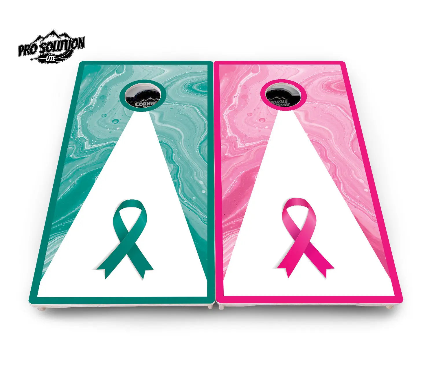 Cancer Awareness Cornhole Boards - Pro Solution Lite Series by Cornhole Solutions, custom cornhole board detail photo 12