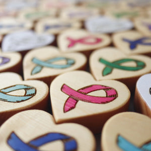 Cancer Awareness Hearts by Dennehey Design Co., Southern home decor detail photo 3