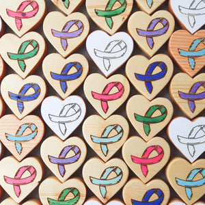 Cancer Awareness Hearts by Dennehey Design Co., Southern home decor detail photo 6