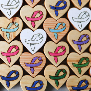 Cancer Awareness Hearts by Dennehey Design Co., Southern home decor detail photo 10