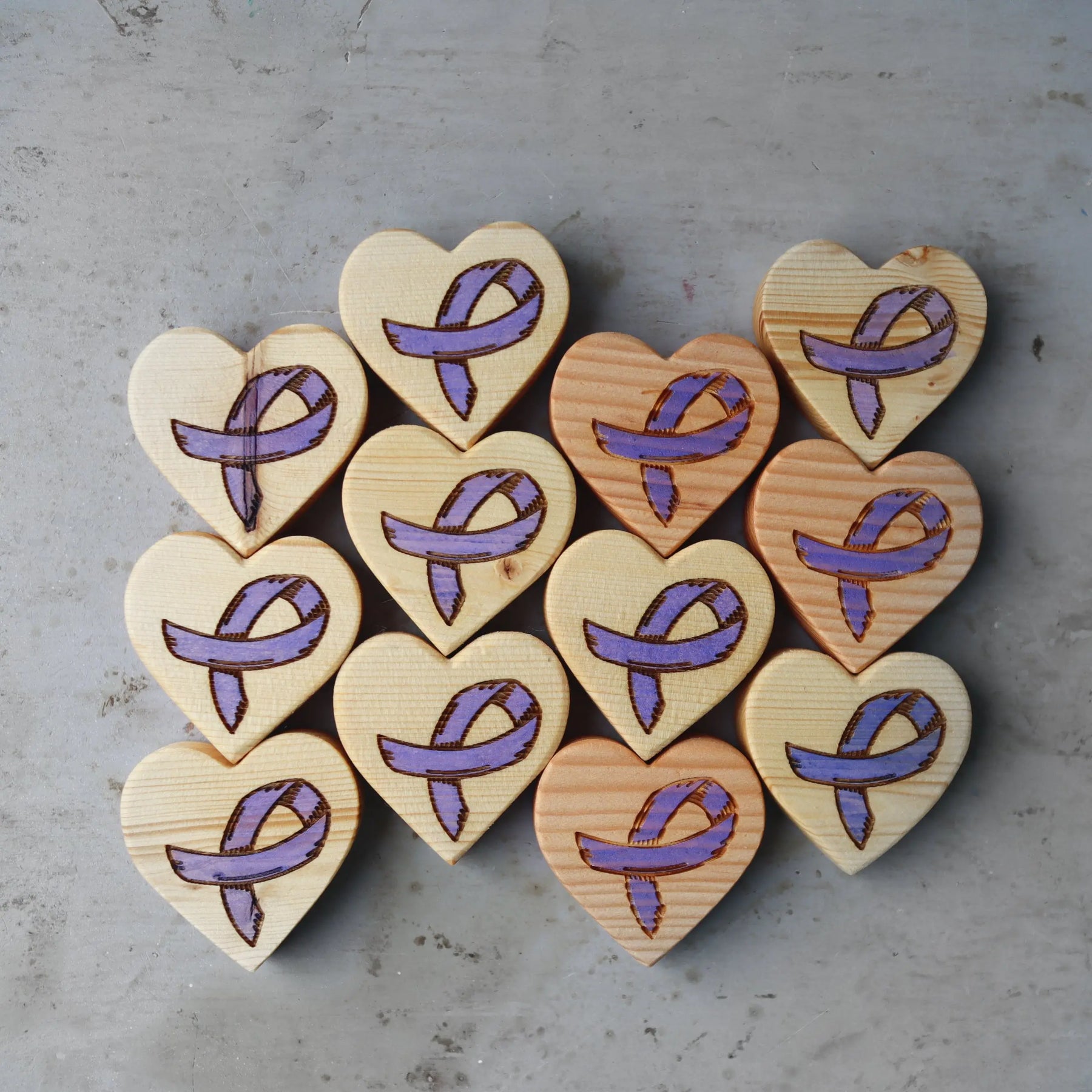 Cancer Awareness Hearts by Dennehey Design Co., Southern home decor detail photo 18