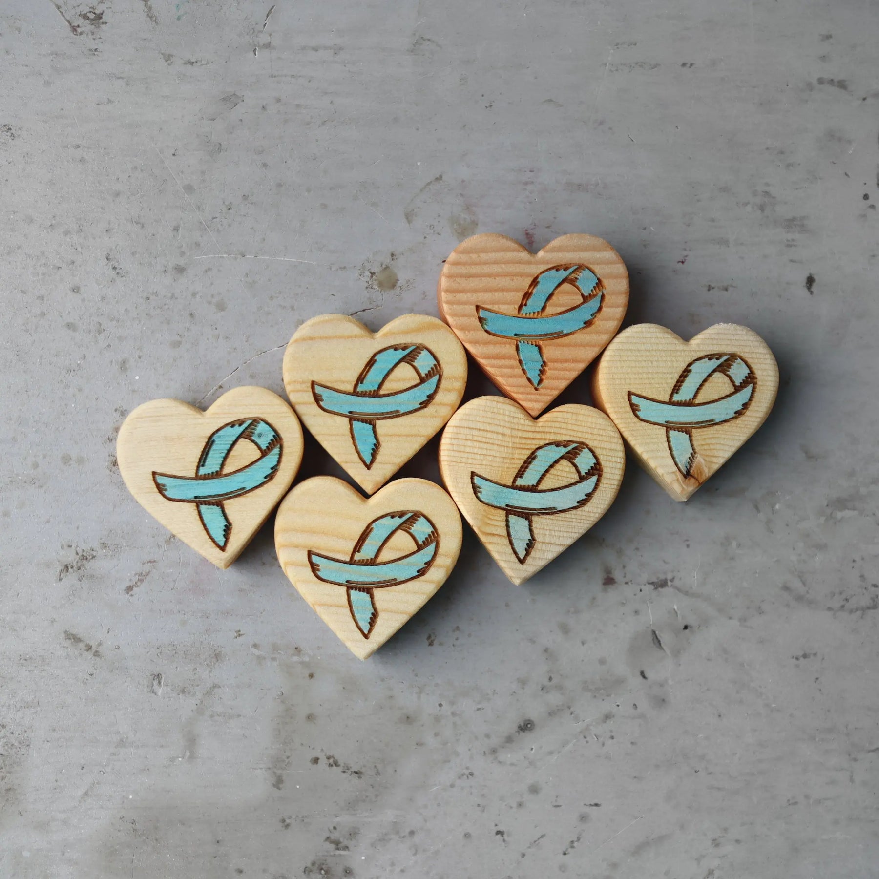 Cancer Awareness Hearts by Dennehey Design Co., Southern home decor detail photo 22