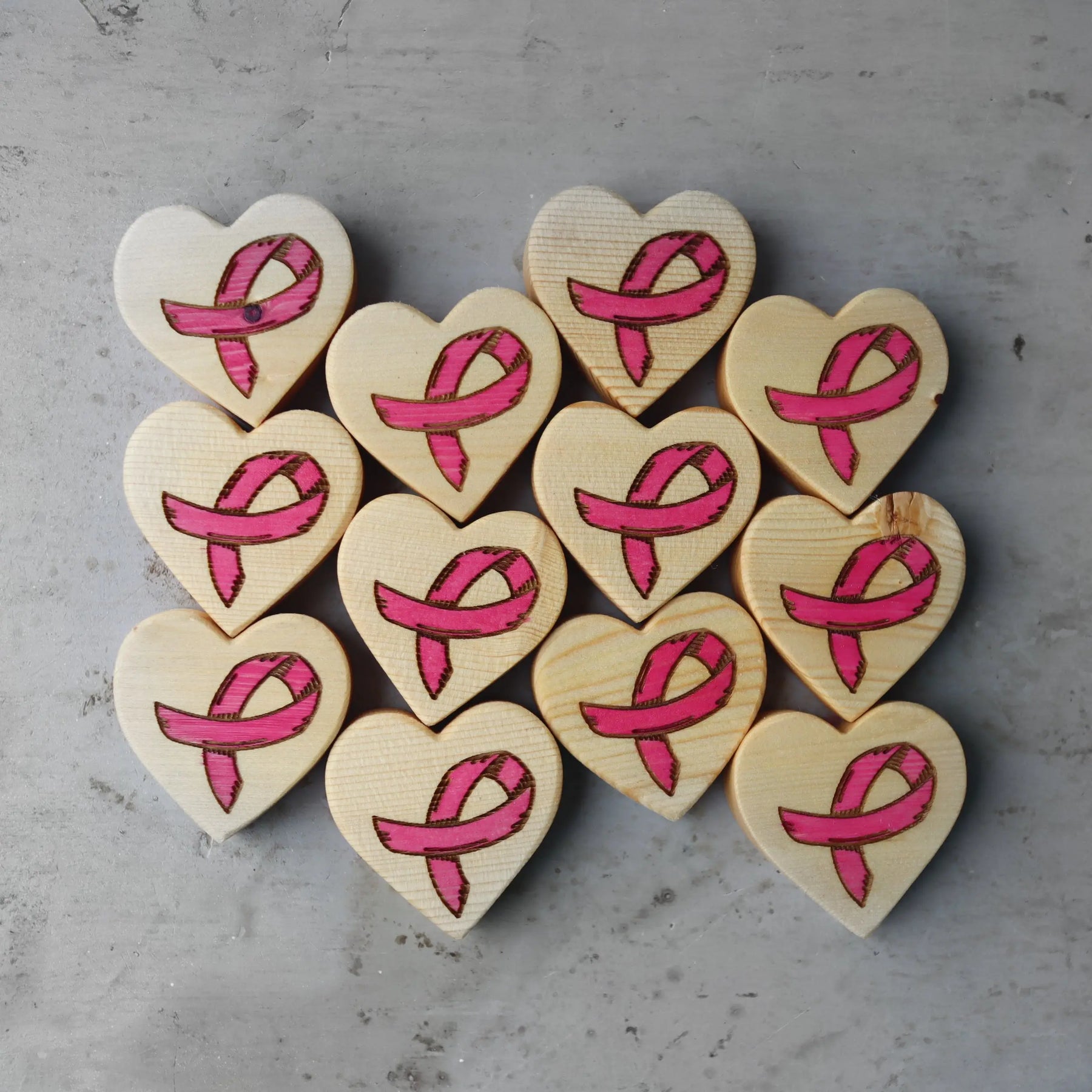 Cancer Awareness Hearts by Dennehey Design Co., Southern home decor detail photo 29