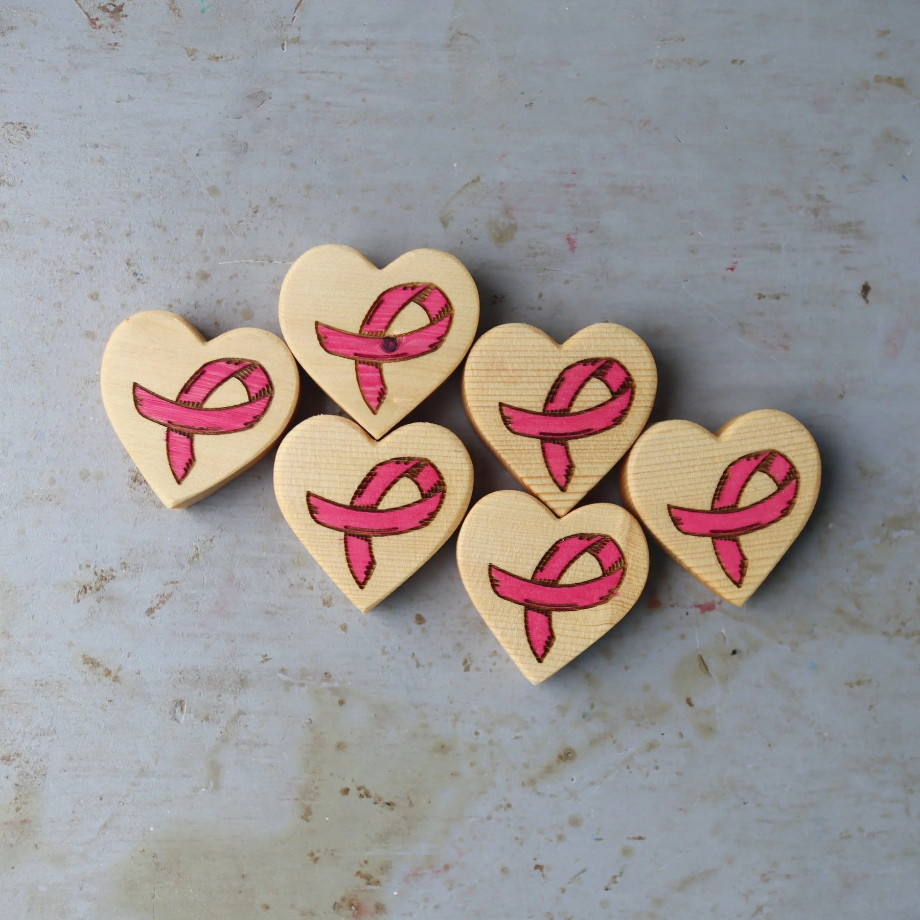 Cancer Awareness Hearts by Dennehey Design Co., Southern home decor detail photo 30