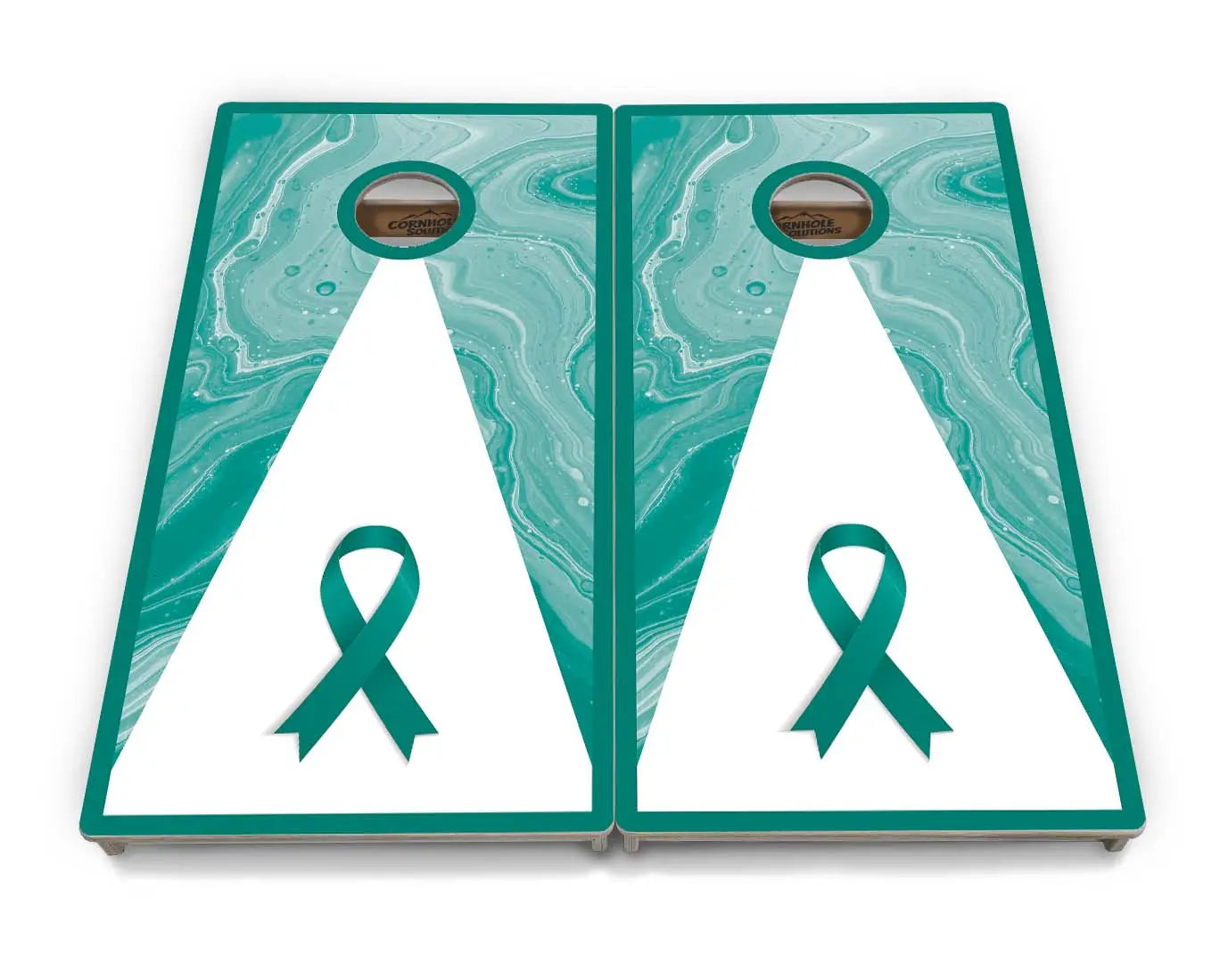 Cancer Awareness Ovarian Cornhole Boards - Professional Tournament Series Cornhole Solutions