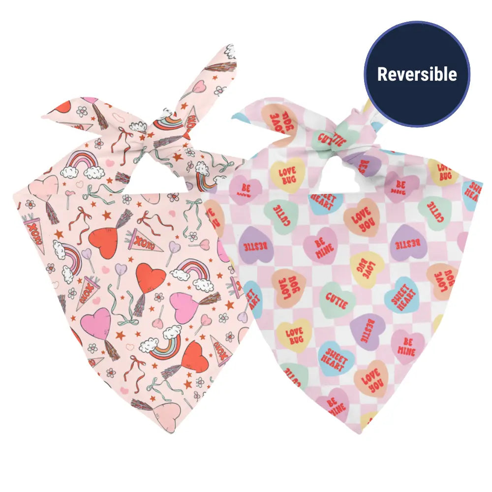 Candy Hearts Dog Bandana Dog Bandana Co.