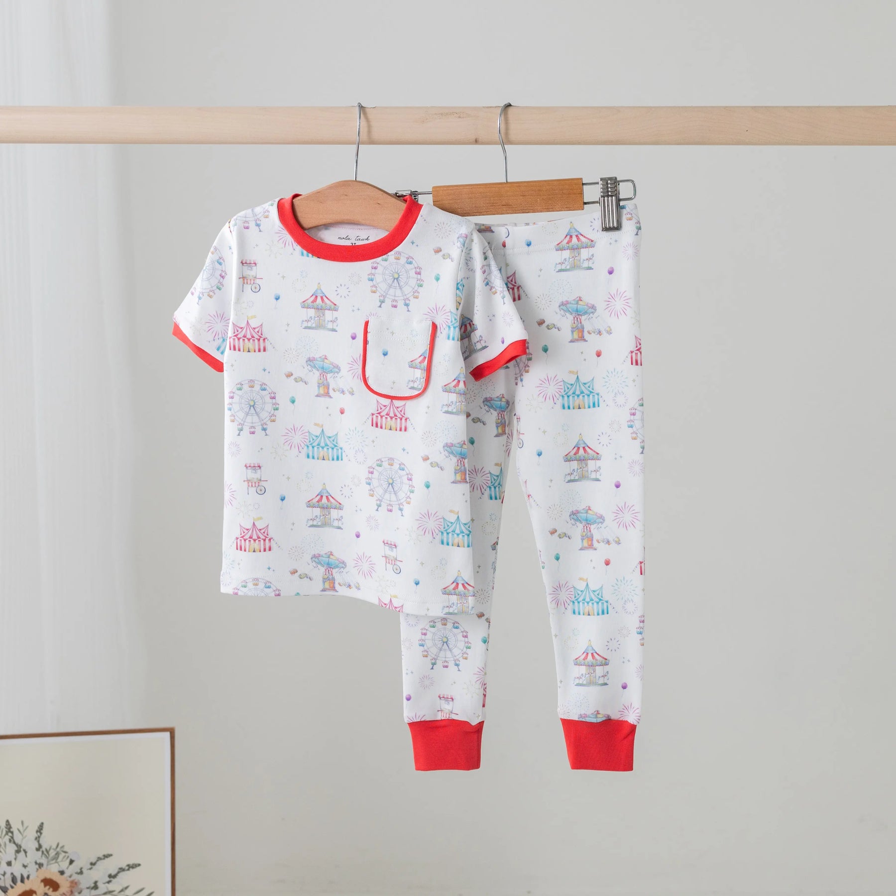 Carnival Magic Organic Cotton Pajama Set by Nola Tawk, Southern food gift main product photo