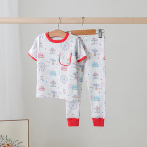 Carnival Magic Organic Cotton Pajama Set by Nola Tawk, Southern food gift main product photo
