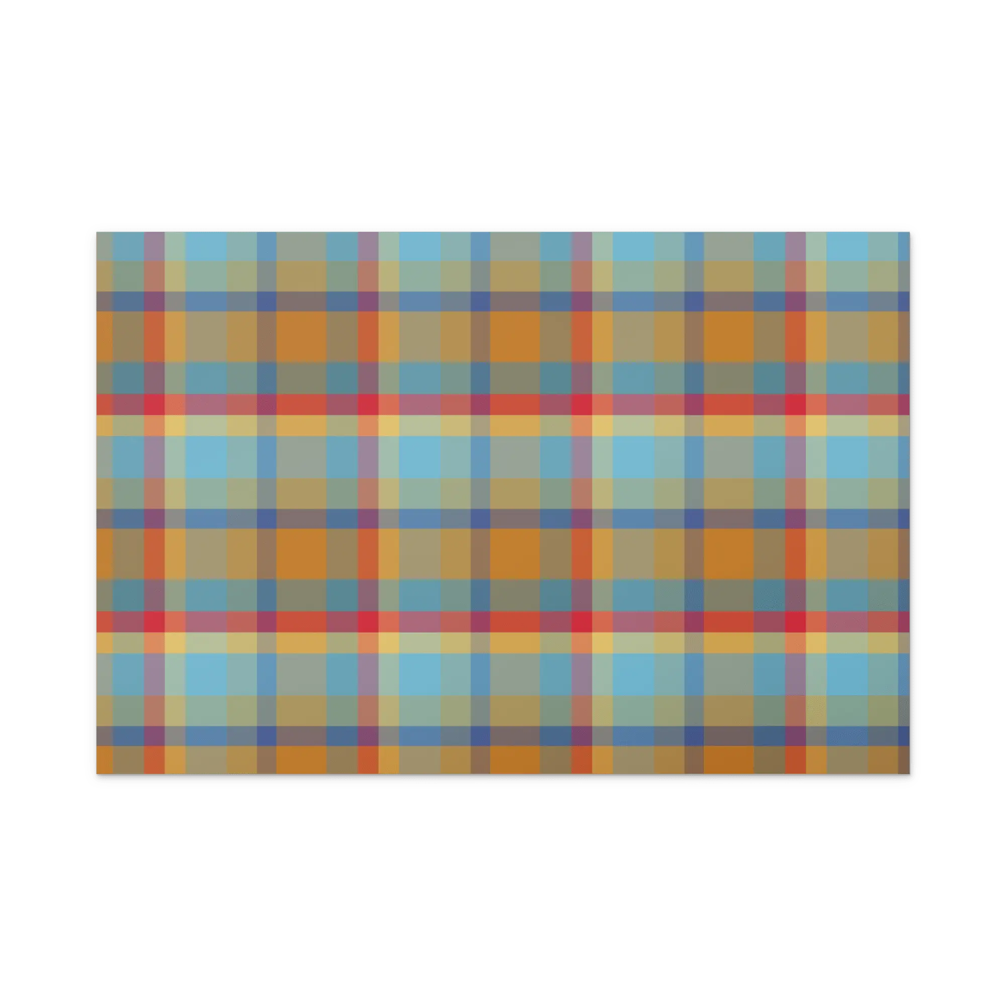 Carver Plaid Wrapping Paper by Leslie Gonce - Colorful Art, Handmade Plaid Pattern Gift Wrap, Mississippi Artist