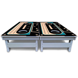 Cassette Tape Cornhole Boards - All Weather Series by Cornhole Solutions, custom cornhole board detail photo 5