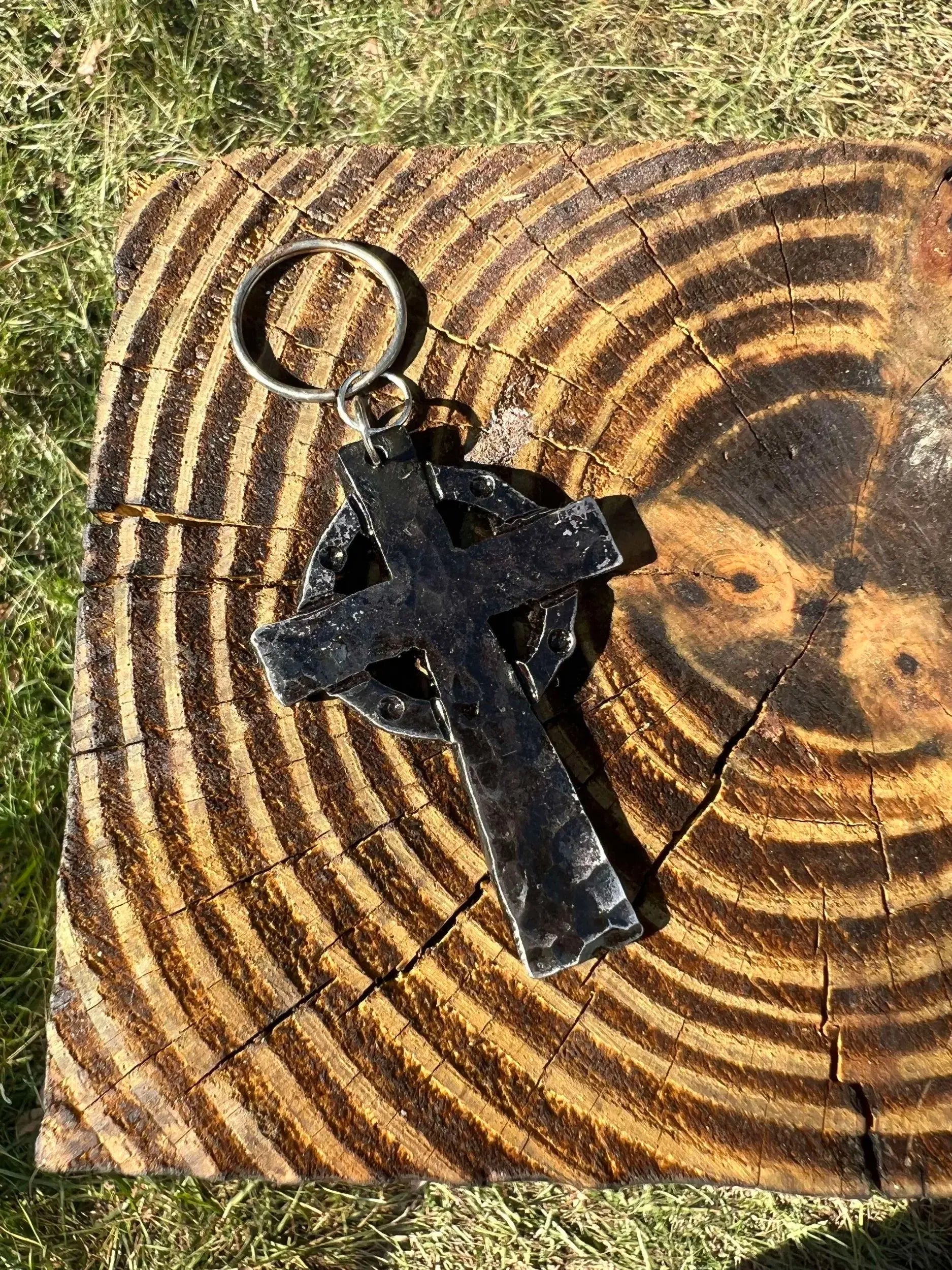 Celtic Cross Key Chain Redbeard's Forge LLC