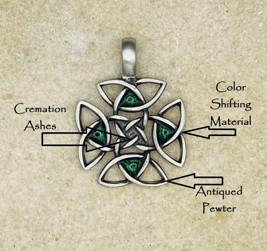 Celtic Memory Knot - Antiqued Pewter Memorial Pendant