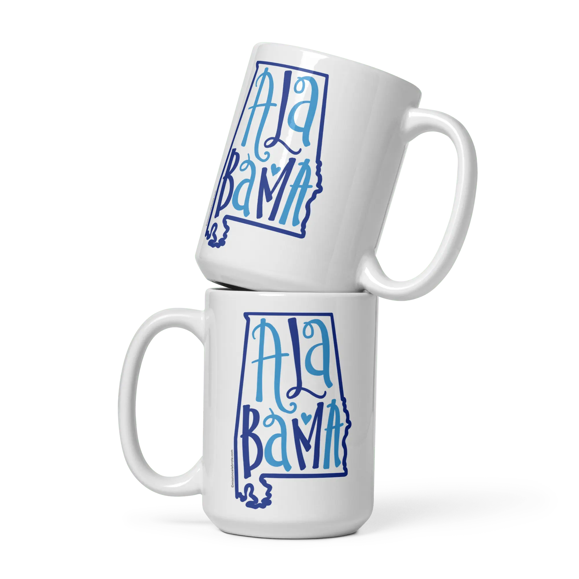 Alabama Mug: Stacked Ceramic Mugs with State Pride Design - Perfect Gift Idea!