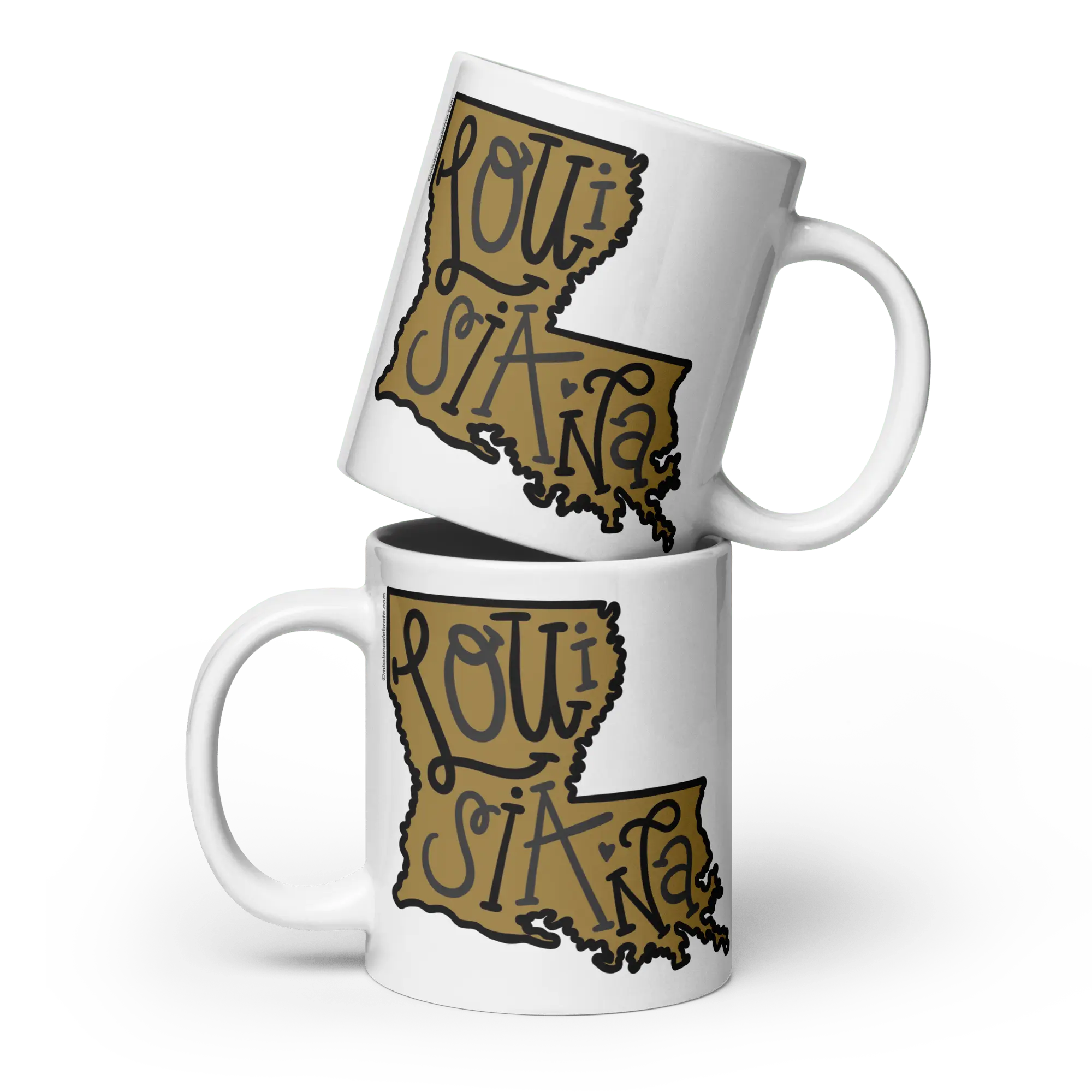 Louisiana Mug: Hand-drawn design, ceramic, 11-20oz, perfect gift for coffee lovers! Shop Main Street Collective.