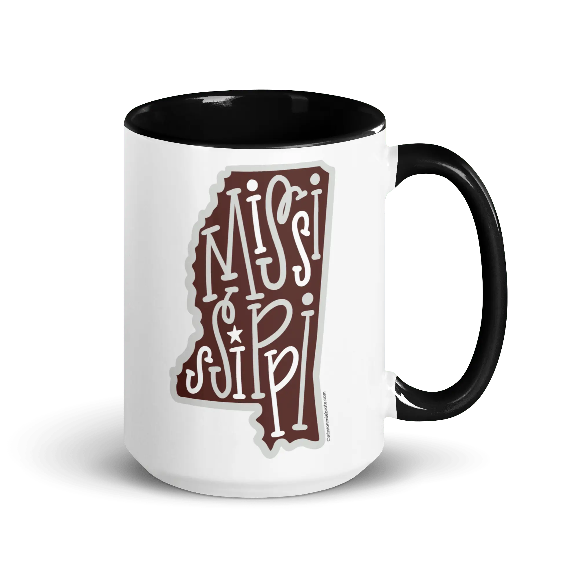 Mississippi State Outline Mug - "Leslie's Mississippi Bouncy Letters" - Main Street Collective