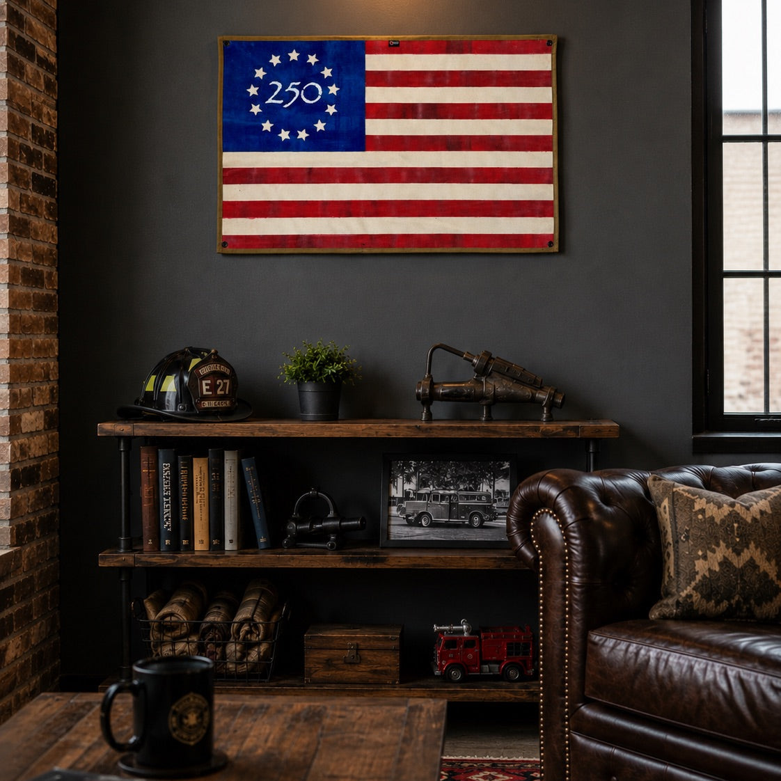 American Flag - Fire Hose - Betsy Ross - 250 Edition detail view by Recycled Firefighter