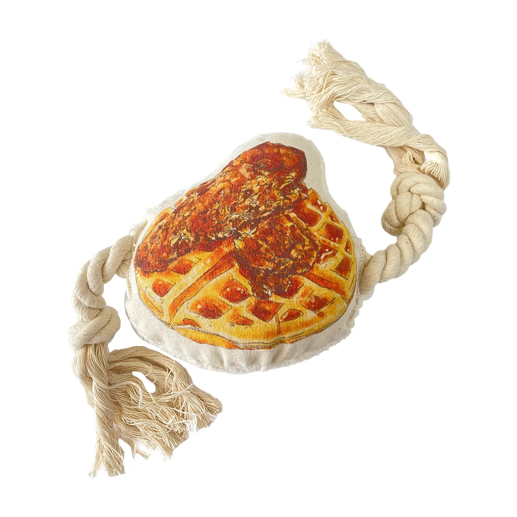 Chicken & Waffles Dog Rope Toy Nola Tawk