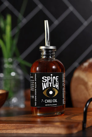 Asheville made chili oil by Spice Witch