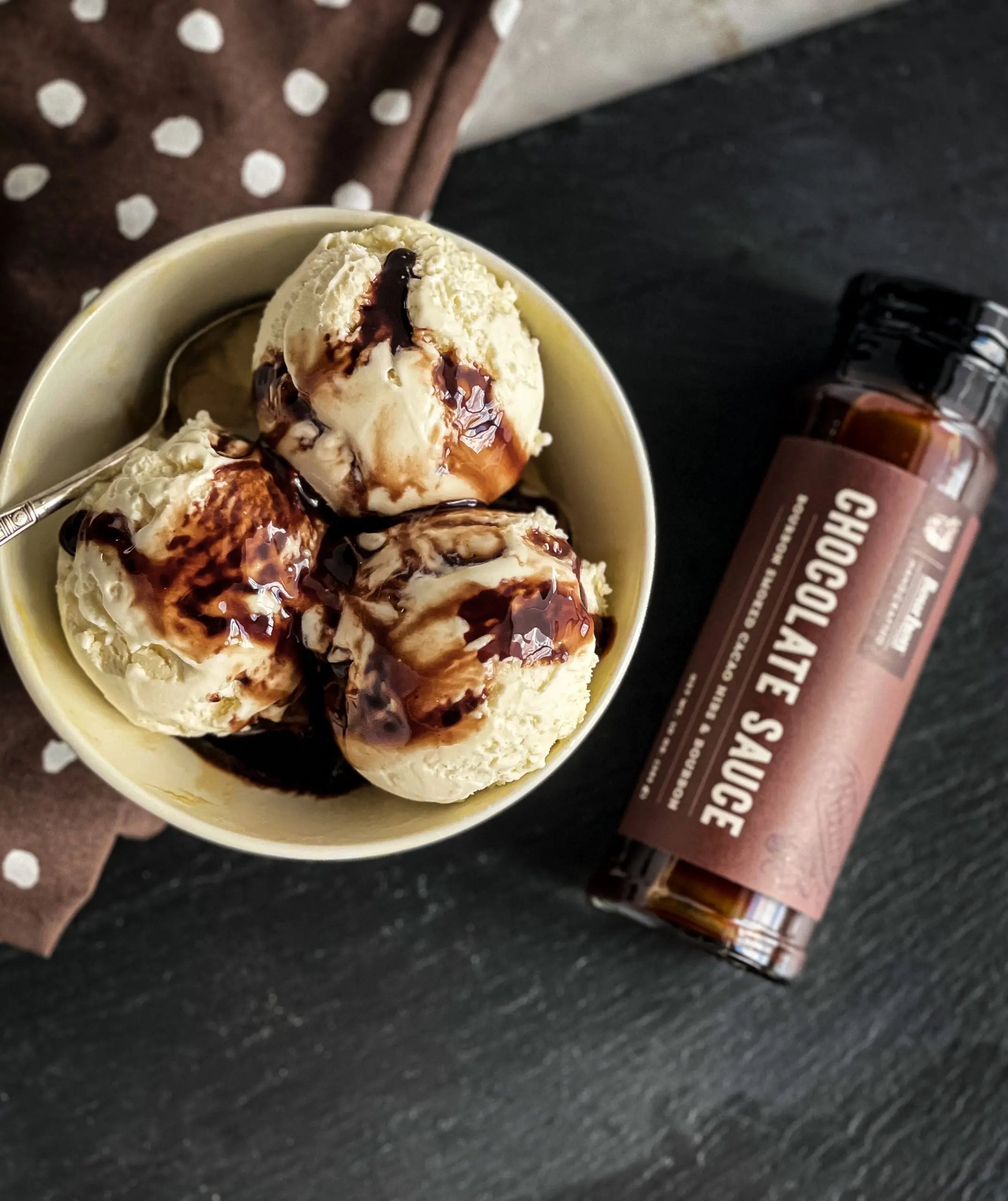 Chocolate Sauce – Bourbon Smoked Cacao Nibs & Bourbon Bourbon Barrel Foods